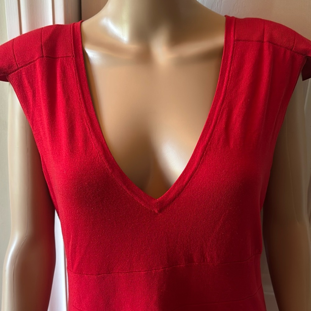 Sexy Silk Victoria Secret Red Dress XL Low Cut
